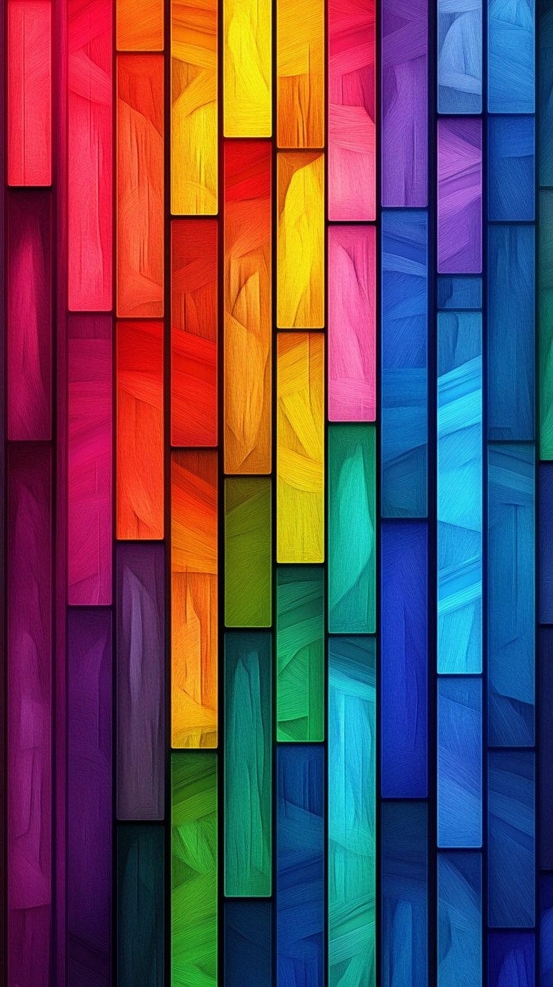 Rainbow Wood Planks