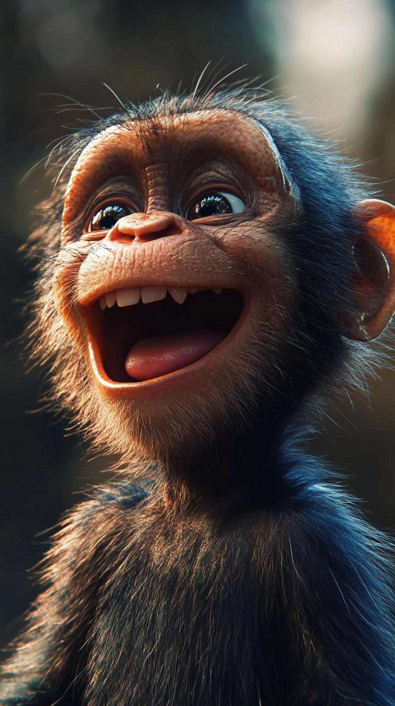 Playful Monkey Expression