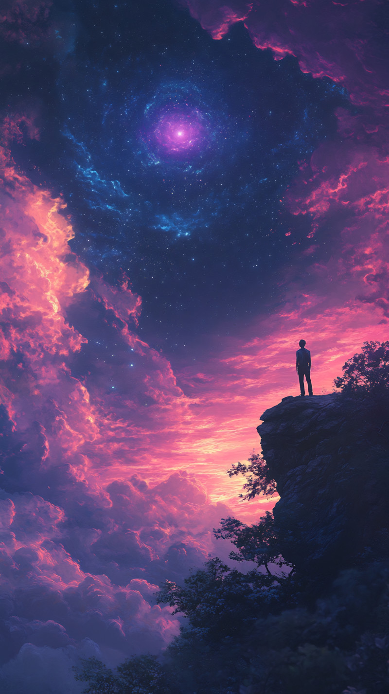 Man Looking At Sky